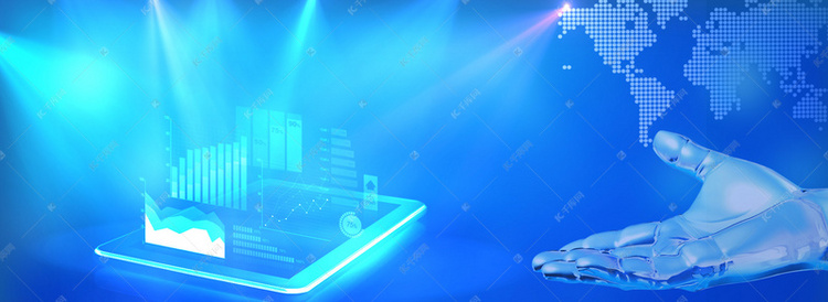 炫酷科技感信息技術地圖背景